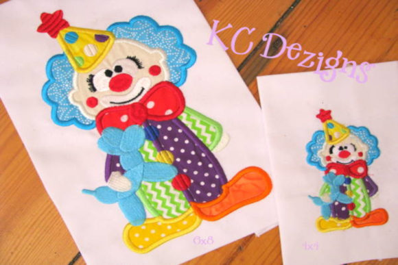 Cute Clown: A Festive Embroidery Design for Holiday Creations